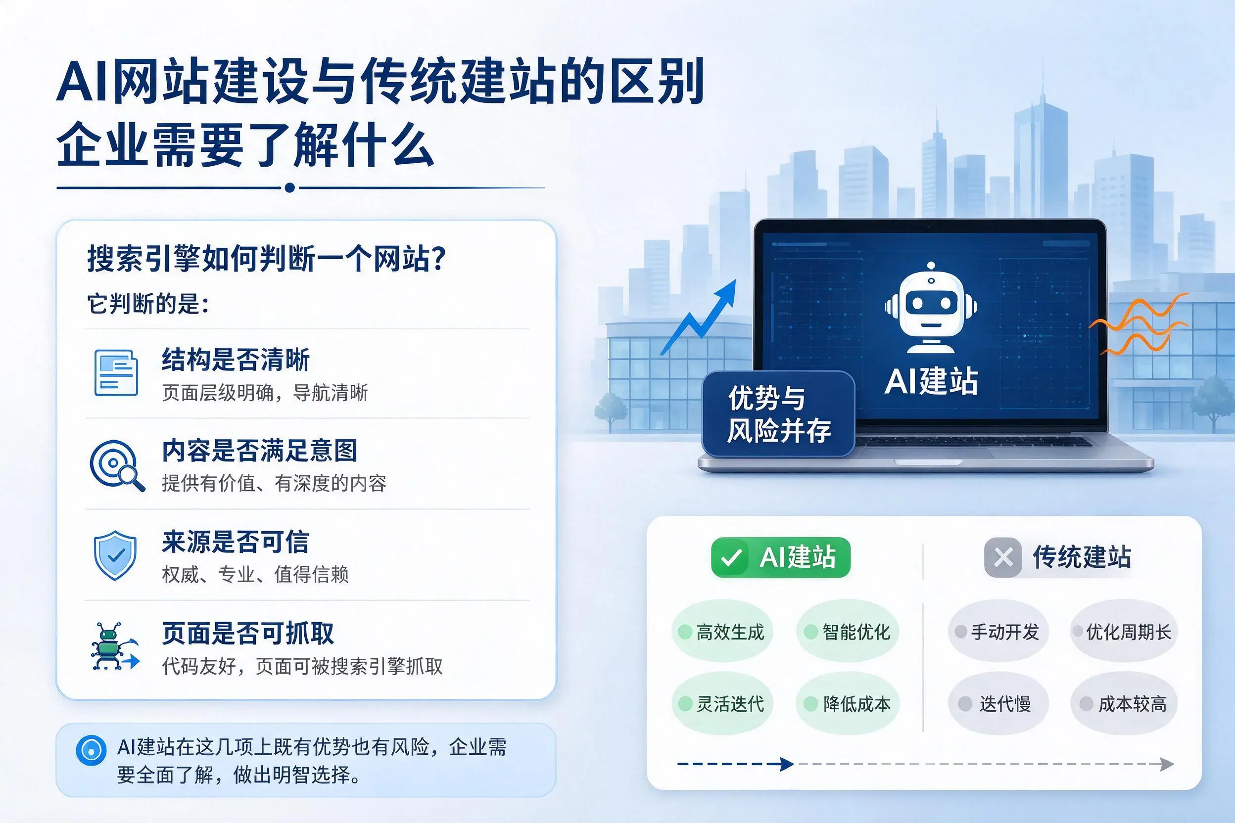 AI网站建设与传统建站的区别,张家界企业需要了解什么