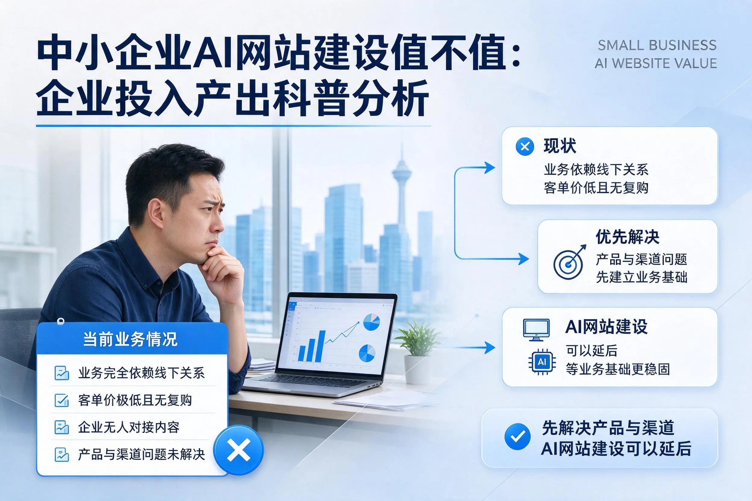 中小企业AI网站建设值不值:张家界企业投入产出科普分析