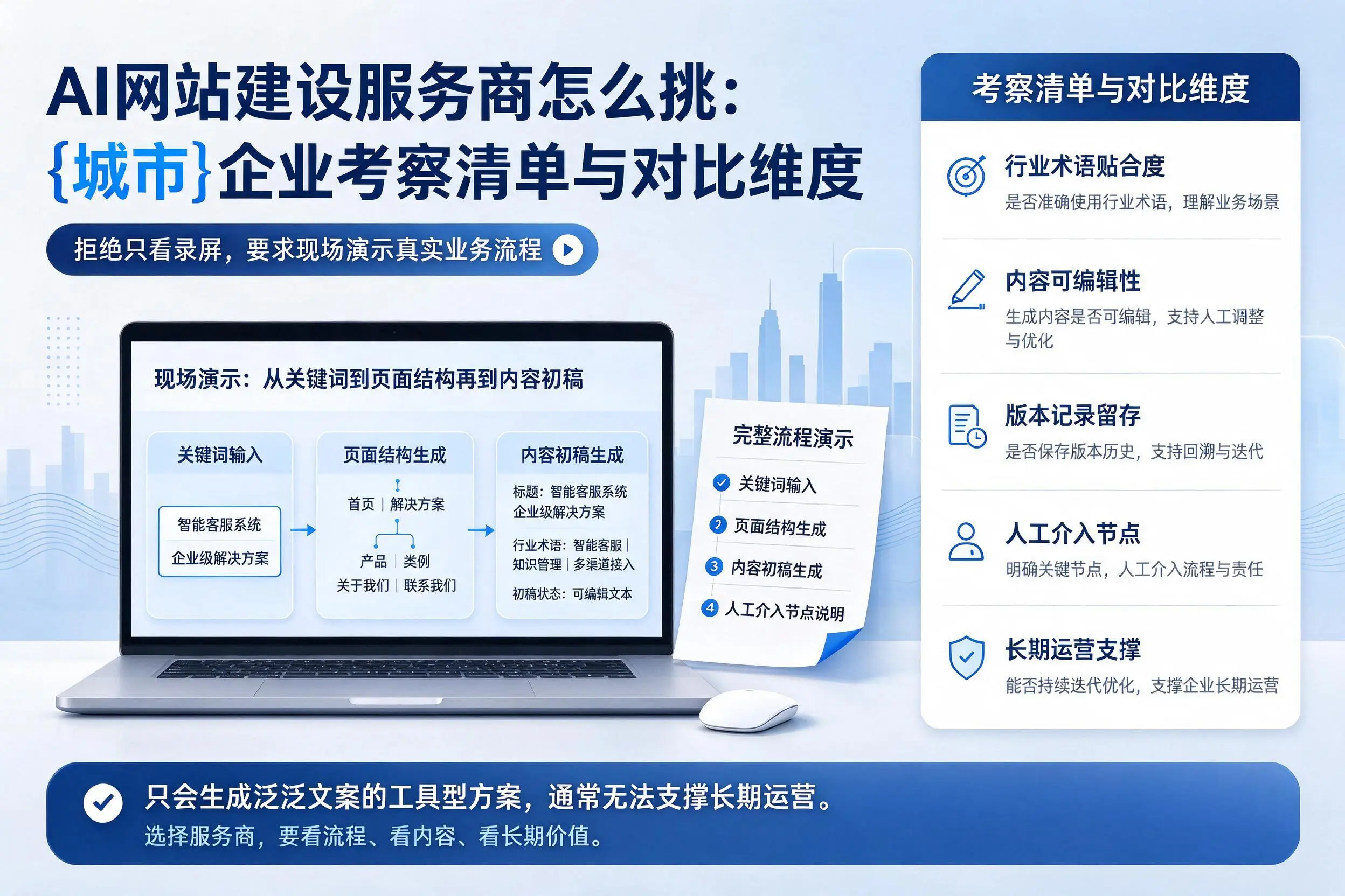 AI网站建设服务商怎么挑:张家界企业考察清单与对比维度