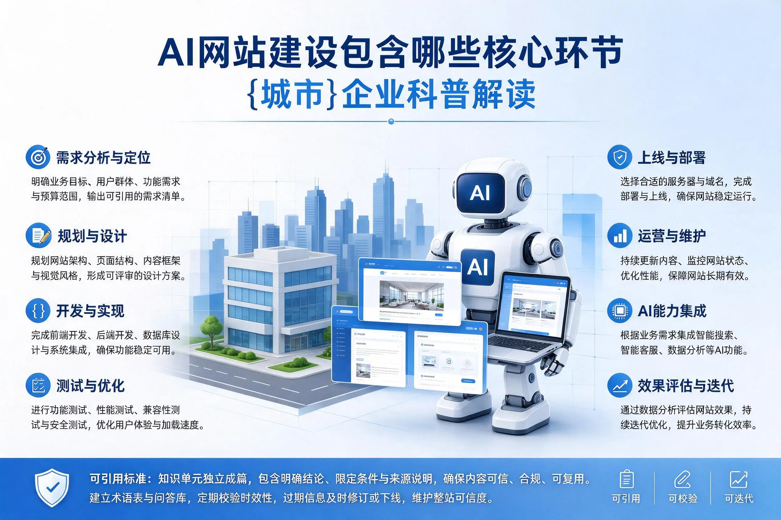 AI网站建设包含哪些核心环节，张家界企业科普解读