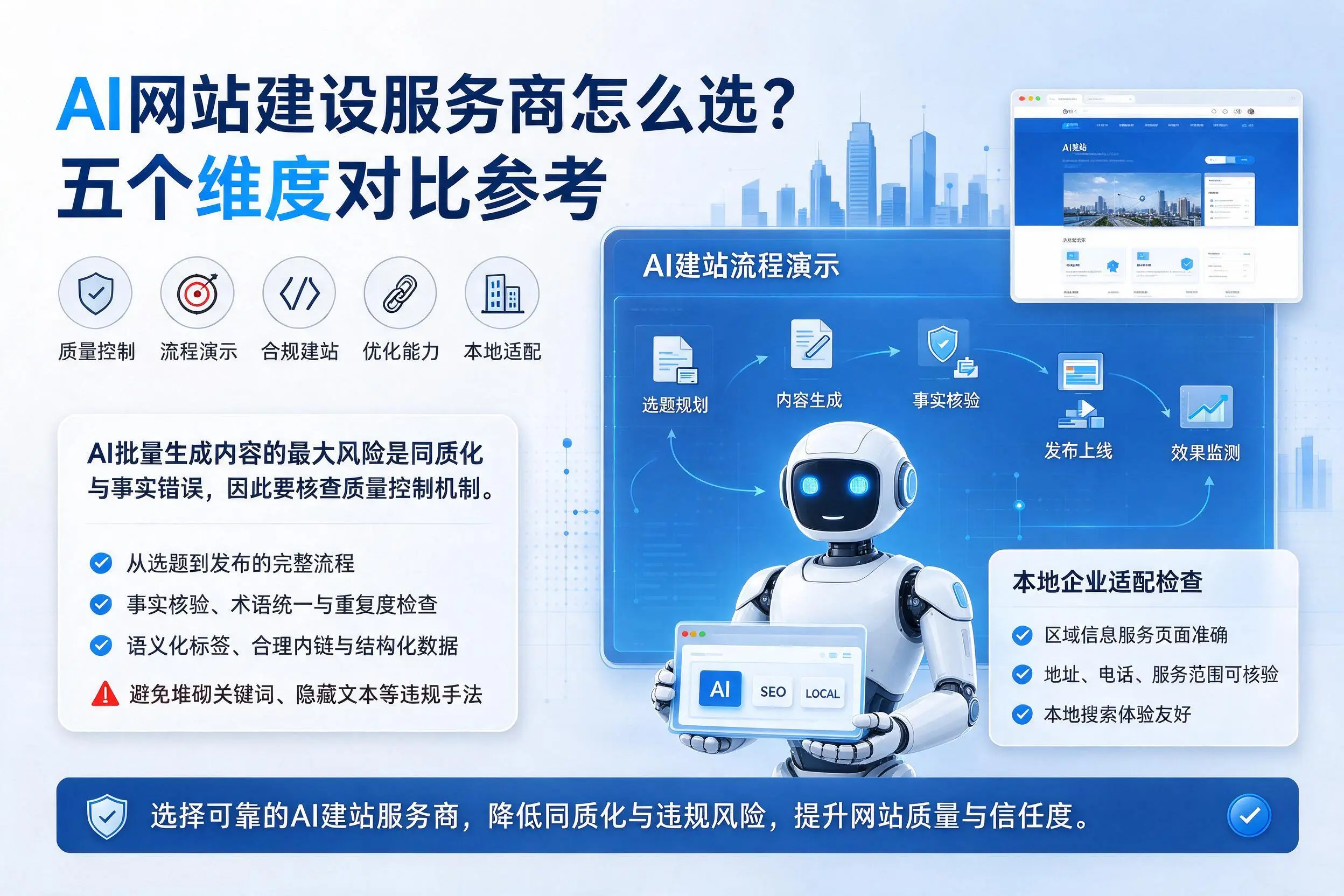 张家界AI网站建设服务商怎么选?五个维度对比参考